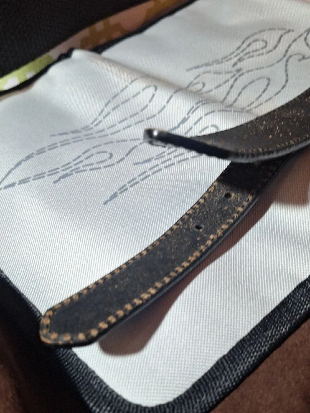 Harley-Davidson Man's Black Leather Belt with Silver Buckle